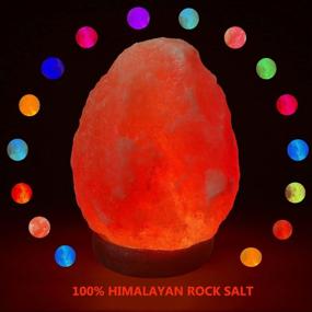 img 2 attached to 16 Color Changing Himalayan Salt Lamp With Remote Control - Natural Rock Night Light For Home And Office Décor, Yoga And Holiday Gift