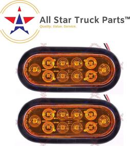 img 4 attached to 🚦 All Star Truck Parts: Oval Sealed 10 LED AMBER Turn Signal and Parking Light Kit for Trucks and Trailers