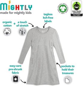 img 1 attached to 👗 Mightly Kids Clothing: Trendy Turquoise Long Sleeve Girls' Dresses & Clothing