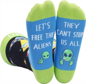 img 4 attached to Funny Nerd Socks: Cool Holiday Gift For Geeks - IRISGOD Books, Math, Science, Game & Racing Designs!