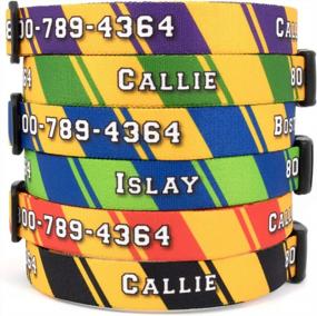 img 4 attached to Stylish Custom Dog Collar With Fade-Proof Printing And Rustproof Buckle - Made In The USA