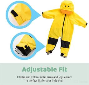 img 3 attached to Kids Toddler Rain Suit Waterproof Apparel & Accessories Baby Boys made as Clothing