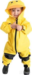 img 4 attached to Kids Toddler Rain Suit Waterproof Apparel & Accessories Baby Boys made as Clothing