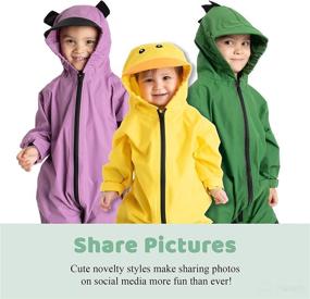img 2 attached to Kids Toddler Rain Suit Waterproof Apparel & Accessories Baby Boys made as Clothing