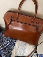img 1 attached to Vintage Ladies Leather Briefcase For Business - Slim Shoulder Bag For 15.6 Inch Laptop By CLUCI review by Jerardo Yatnalkar