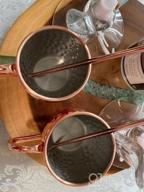 img 1 attached to Handcrafted Moscow Mule Mugs And Beer Glasses Set With Copper Straws And Accessories review by Tamara Simpson