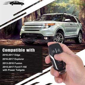 img 1 attached to 🔑 Smart Remote Key Fob for 2015-2017 Ford F-150 with Power Tailgate Compatible with 2013-2016 Fusion, 2016-2017 Edge Explorer (M3NA2C31243300) - Engine Start Keyless Entry System