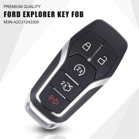 img 3 attached to 🔑 Smart Remote Key Fob for 2015-2017 Ford F-150 with Power Tailgate Compatible with 2013-2016 Fusion, 2016-2017 Edge Explorer (M3NA2C31243300) - Engine Start Keyless Entry System