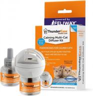 say goodbye to cat tension with thunderease multicat calming pheromone diffuser kit - powered by feliway! logo