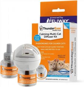 img 4 attached to Say Goodbye To Cat Tension With ThunderEase Multicat Calming Pheromone Diffuser Kit - Powered By FELIWAY!