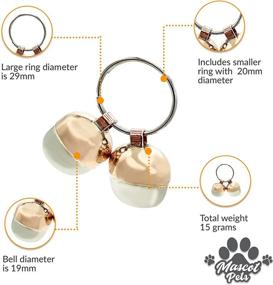 img 3 attached to 🔔 Hound & Yard Extra Loud Pair of Cat & Dog Brass Silver Bells Collar Charm Pet Tracker Acorn Falconry (Medium): Enhance Your Pet's Safety and Style with Acorn Falconry Bell Tracker