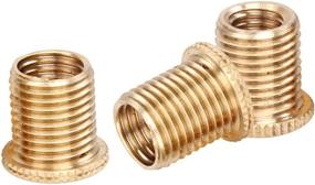 img 3 attached to 🔧 Universal Brass Shift Knob Adapters: Ideal for M8 X 1.25, M10 X 1.25, M10 X 1.5 Thread Gear Shift Heads - 3 PCS