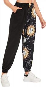 img 1 attached to WDIRARA Women'S Graphic Print Elastic Waist Sweatpants Casual Long Joggers