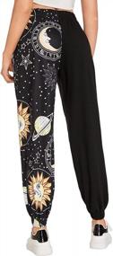 img 3 attached to WDIRARA Women'S Graphic Print Elastic Waist Sweatpants Casual Long Joggers