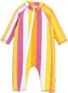 girls' long sleeve sunsuit with upf 50+ protection by swimzip (available in various colors) logo