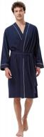 sioro men's lightweight cotton kimono robe for spa and home, soft knee length bathrobe, in sizes m-xxl логотип