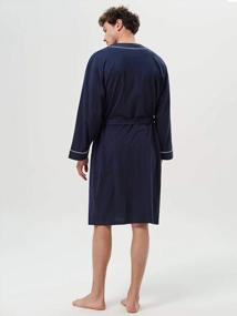 img 3 attached to SIORO Men'S Lightweight Cotton Kimono Robe For Spa And Home, Soft Knee Length Bathrobe, In Sizes M-XXL