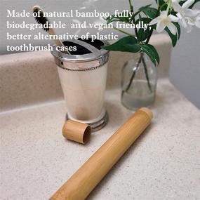 img 3 attached to Bamboo Toothbrush Travel Biodegradable Friendly