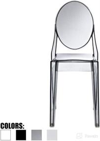 img 3 attached to Stylish and Transparent: 2xhome Victoria Style Ghost Side Chair - Smoke Acrylic Chair