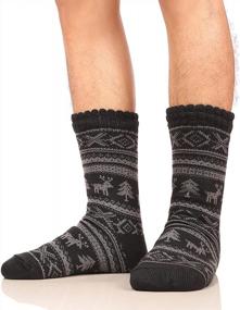 img 4 attached to Cozy & Stylish Dosoni Men'S Slipper Socks With Grip - Perfect Gift For Winter!