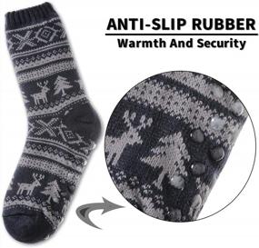 img 1 attached to Cozy & Stylish Dosoni Men'S Slipper Socks With Grip - Perfect Gift For Winter!