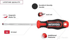 img 3 attached to INTERTOOL 4-Piece Magnetic Screwdriver Set - High Strength S2 Steel, Cushion Grip Handles - 2 Phillips, 2 Flat Head - Model VT08-3434