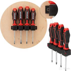 img 1 attached to INTERTOOL 4-Piece Magnetic Screwdriver Set - High Strength S2 Steel, Cushion Grip Handles - 2 Phillips, 2 Flat Head - Model VT08-3434