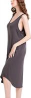 women's sleeveless nightgown sleepwear tank dress soft comfy lounge wear логотип