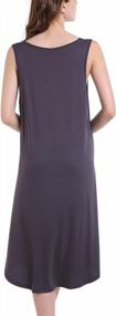 img 2 attached to Women'S Sleeveless Nightgown Sleepwear Tank Dress Soft Comfy Lounge Wear