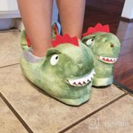 img 1 attached to 🦖 Durable Tirzrro Dinosaur Slippers with Non-Slip Rubber Sole for Boys and Girls review by Joe Bottomkent