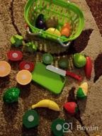 img 1 attached to Playkidz Fruit And Vegetables Basket - Pretend Play Kitchen Food Educational Playset With Toy Knife, Cutting Board (32 Pieces Of Fruit And Vegetable Toys) review by Giovanni Glenn