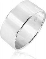 unisex .925 silver ring - aeravida 10mm cigar band comfort fit casual rings for statement fashion, promise & couple rings logo