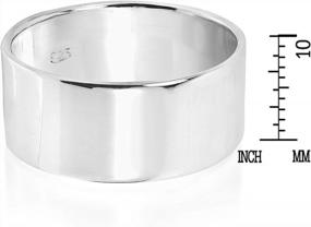 img 1 attached to Серебряное кольцо унисекс 925 пробы - AeraVida 10 мм, ремешок для сигар, удобная посадка, повседневные кольца для эффектных модных колец, колец-обещаний и парных колец