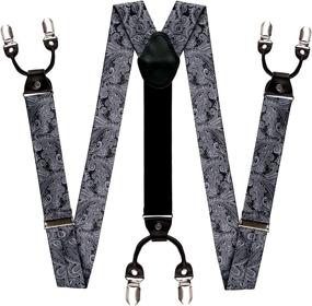 img 3 attached to Alizeal Green Adjustable Self-Tied Suspenders - Men's Accessories, Ties, Cummerbunds & Pocket Squares