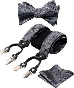 img 4 attached to Alizeal Green Adjustable Self-Tied Suspenders - Men's Accessories, Ties, Cummerbunds & Pocket Squares