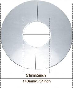 img 3 attached to Обновите свой домашний декор с помощью настенного разъемного фланца AnRui - круглая накладка из нержавеющей стали для трубы диаметром 51 мм, водопроводная труба, крышка отверстия для кондиционирования воздуха, набор из 5 штук