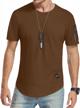 men's athletic shirts: kuyigo hipster hip hop crewneck t-shirt with zip pocket 1 logo