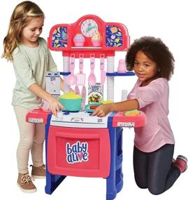 img 1 attached to Get Cooking With Baby Alive: Interactive Kitchen Set With 21 Play Pieces, Real Working Water Pump And Sink