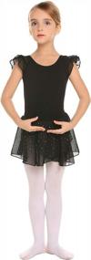 img 2 attached to Arshiner Girls' Tutu Ballet Dance Dress With Ruffle Sleeves And Skirted Leotard