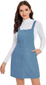 img 4 attached to 👗 Verdusa Women's Corduroy Pinafore Overall: Jumpsuits, Rompers & Overalls for Women's Fashion