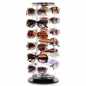 img 4 attached to 24-Frame MOOCA Acrylic Rotating Sunglasses & Eyewear Holder Display