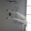 12 inch black rain shower system with 4 body jets, wall mounted faucet set & full-body spray jet - artbath shower jets system logo