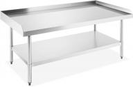commercial restaurant kitchen equipment stand grill table with undershelf - gridmann nsf 16-gauge stainless steel, 60"l x 30"w x 24"h logo