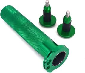 img 1 attached to JFG RACING Green CNC Aluminum Billet Twister Throttle Tube Bar Ends 🏍️ Cap Plugs - Suitable for KX250F KX450F KLX450R KLX125 D-TRACKER125 KLX150S KLX250 D-TRACKER