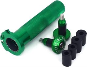 img 4 attached to JFG RACING Green CNC Aluminum Billet Twister Throttle Tube Bar Ends 🏍️ Cap Plugs - Suitable for KX250F KX450F KLX450R KLX125 D-TRACKER125 KLX150S KLX250 D-TRACKER