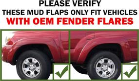 img 1 attached to 🚗 Red Hound Auto Premium Heavy Duty Molded Mud Flaps Guards for Toyota Tacoma 2005-2015 (Front & Rear 4pc Set) - Compatible with OEM Fender Flares