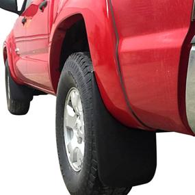 img 3 attached to 🚗 Red Hound Auto Premium Heavy Duty Molded Mud Flaps Guards for Toyota Tacoma 2005-2015 (Front & Rear 4pc Set) - Compatible with OEM Fender Flares