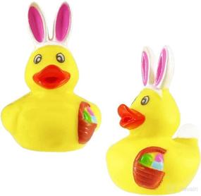 img 2 attached to 🐣 The Dreidel Company Easter Rubber Duck Toy Bunny Rabbit Duckies for Kids - Perfect for Easter Eggs, Bath Time, Birthday Gifts, Baby Showers, Summer Beach and Pool Activities - 2" (12-Pack)