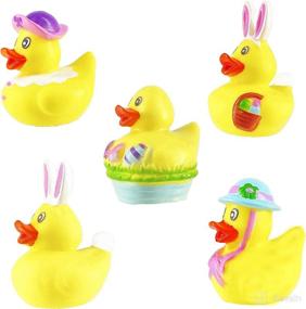 img 3 attached to 🐣 The Dreidel Company Easter Rubber Duck Toy Bunny Rabbit Duckies for Kids - Perfect for Easter Eggs, Bath Time, Birthday Gifts, Baby Showers, Summer Beach and Pool Activities - 2" (12-Pack)