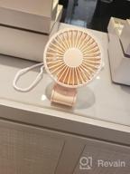 img 1 attached to USB Rechargeable Portable Handheld Mini Fan, 3 Speed Foldable Desk Fan With Battery Operated Hanging Personal Fan For Home Office Indoor And Outdoor Travel review by Mike Pedroza